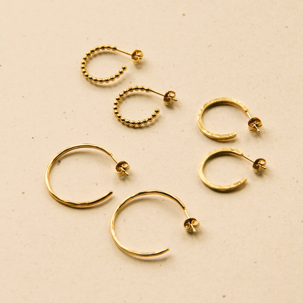 Atelier je fabrique mes boucles d'oreilles en argent 925 plaqué or Sample Slow Jewelry