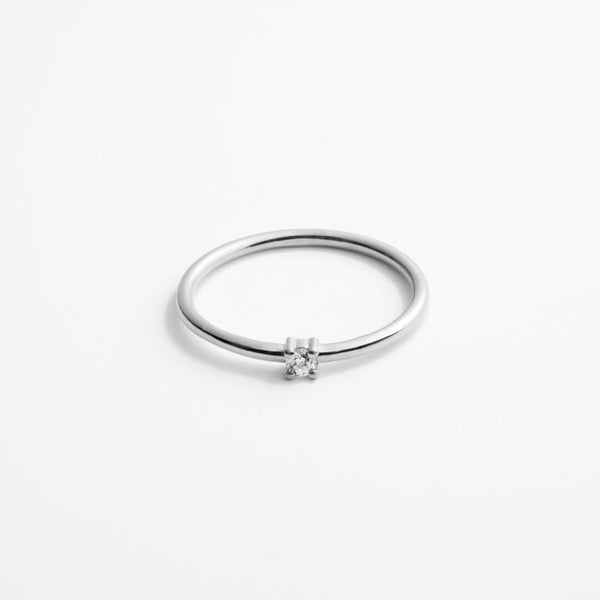 Bague Luna Or blanc 18K recyclé Sample Slow Jewelry