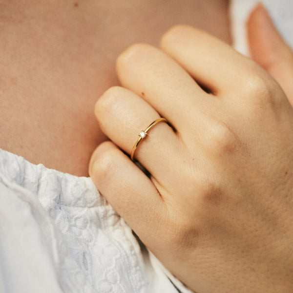Bague Luna Or jaune 18K recyclé Sample Slow Jewelry