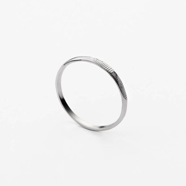 Alliance Dune empreinte Or 18k recyclé Sample Slow Jewelry