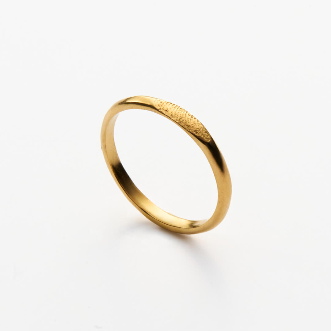 Alliance Dune empreinte Or 18k recyclé Sample Slow Jewelry