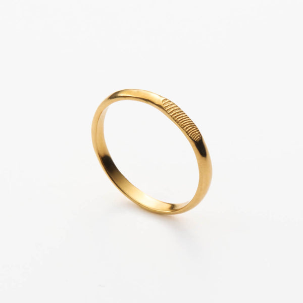Alliance Dune empreinte Or 18k recyclé Sample Slow Jewelry