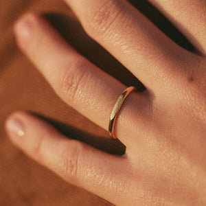 Alliance Dune empreinte Or 18k recyclé Sample Slow Jewelry