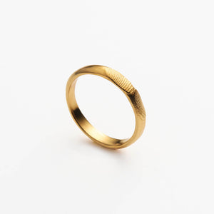 Alliance Dune empreinte Or 18k recyclé Sample Slow Jewelry