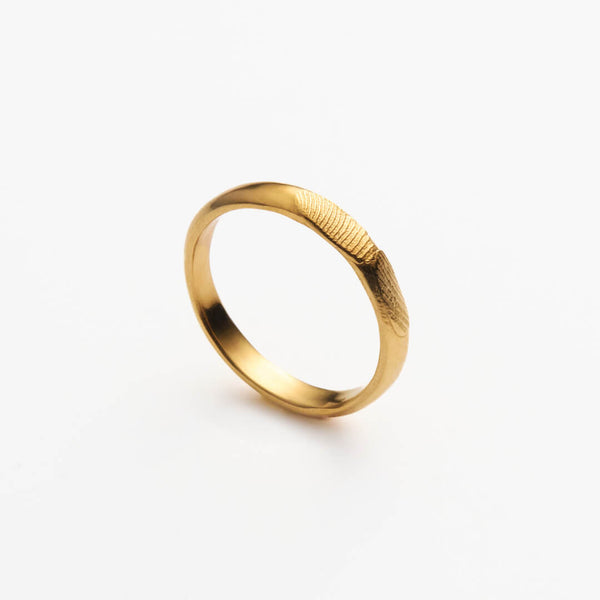 Alliance Dune empreinte Or 18k recyclé Sample Slow Jewelry