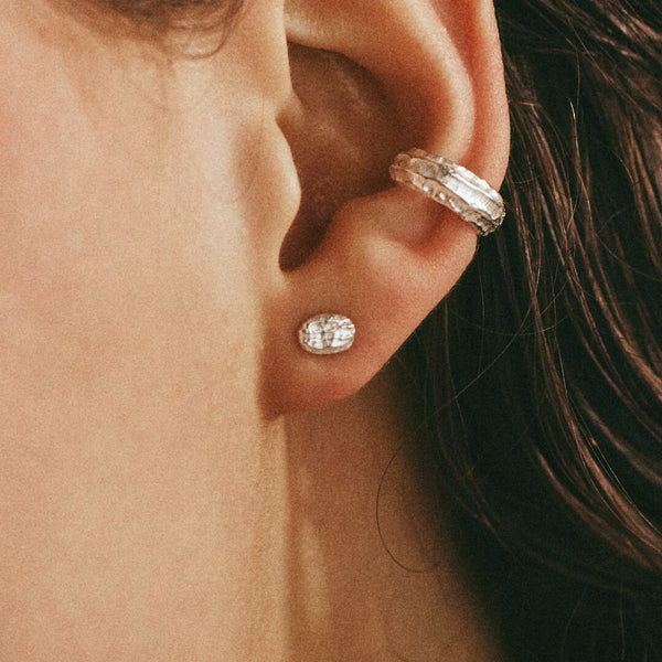 Boucles d'oreilles OLA 01 argent recyclé Sample Slow Jewelry