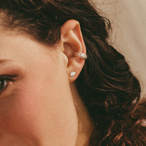 Boucles d'oreilles OLA 01 argent recyclé Sample Slow Jewelry