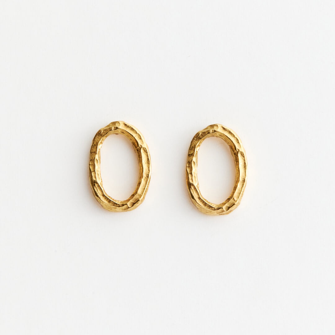 Boucles d'oreilles OLA 02 argent 925 plaqué or Sample Slow Jewelry