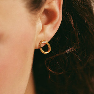 Boucles d'oreilles OLA 02 argent 925 plaqué or Sample Slow Jewelry