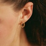Boucles d'oreilles OLA 02 argent 925 plaqué or Sample Slow Jewelry