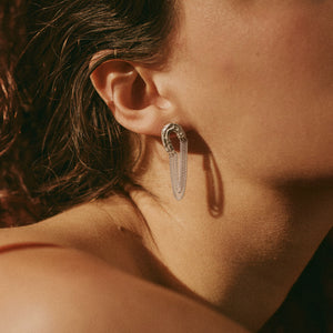 Boucles d'oreilles OLA 03 argent recyclé Sample Slow Jewelry
