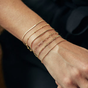 Bracelet permanent en argent ou en or recyclé Sample Slow Jewelry