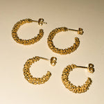 Créoles CORA 02 argent 925 plaqué or - Sample Slow Jewelry