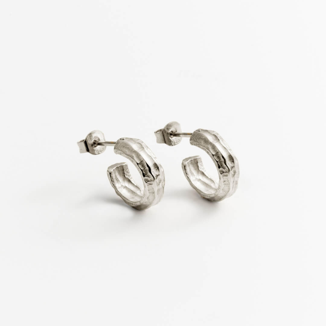 Créoles OLA 01 argent recyclé Sample Slow Jewelry