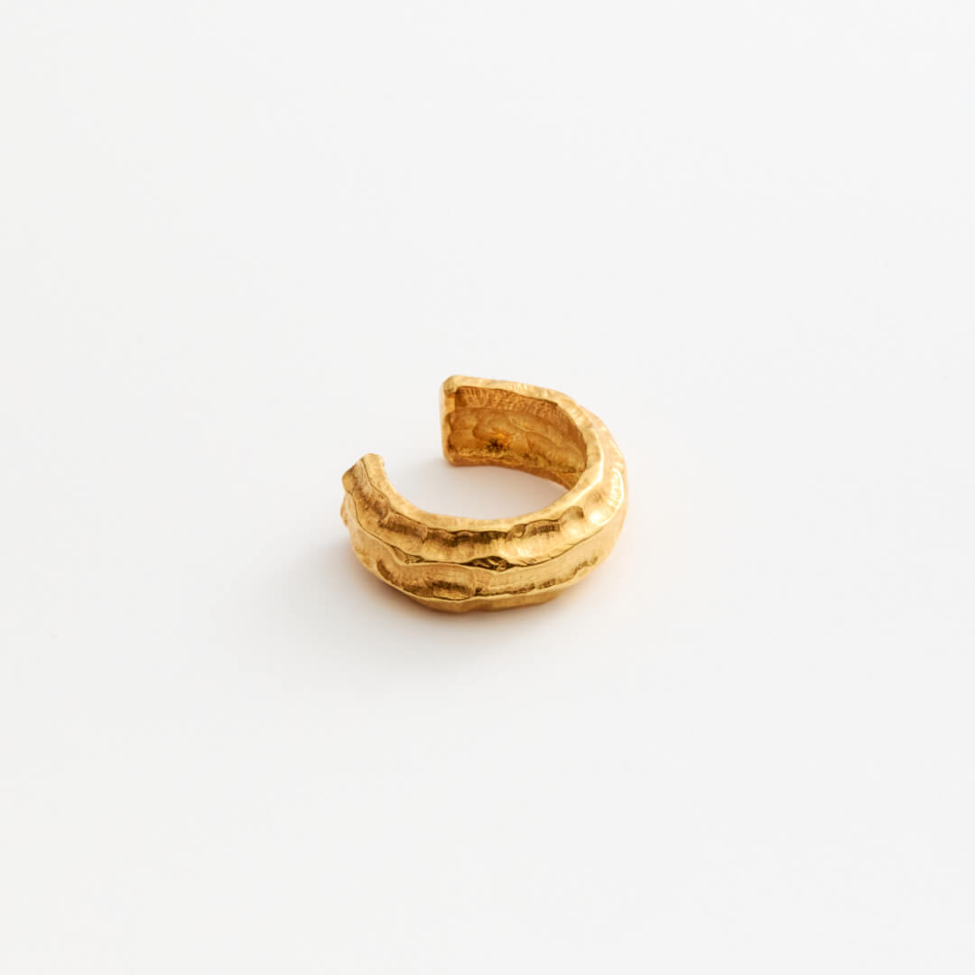 Earcuff OLA argent recyclé plaqué or Sample Slow Jewelry