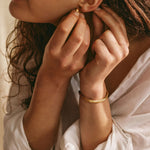 Jonc Ola Argent 925 plaqué or recyclé Sample Slow Jewelry