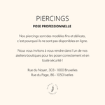 Piercing SIERRA 01 Pose professionnelle