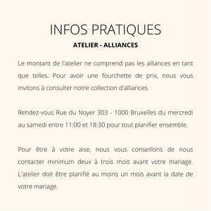 Atelier alliances Sample Slow Jewelry Infos pratiques
