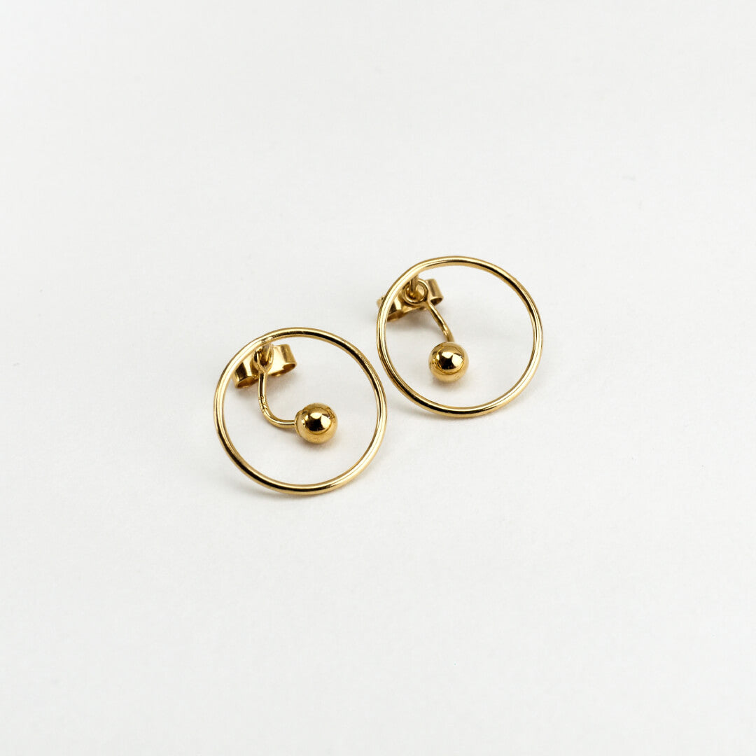 Boucles d’oreilles Space Argent 925 plaqué or Sample slow jewelry 